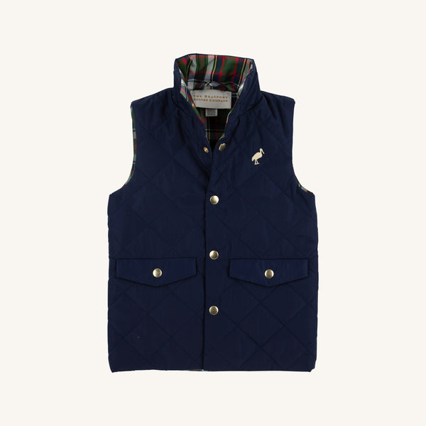 Vaughn Vest - Nantucket Navy with Grant Park Plaid & Bellport Butter Yellow Stork