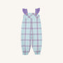 Violet's Vintage Overalls - Bridge Club Hustle Houndstooth (Edisto Egg Blue) with Palisades Purple