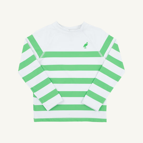 Walker's Wave Spotter Swim Shirt - Grafton Green Stripe (UPF 35+)