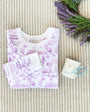 Cassidy Comfy Crewneck (Women) - Lavender and Lambs with Worth Avenue White