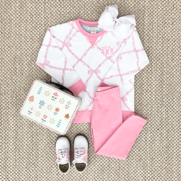 Footmates Saddle Shoes - White with Rose