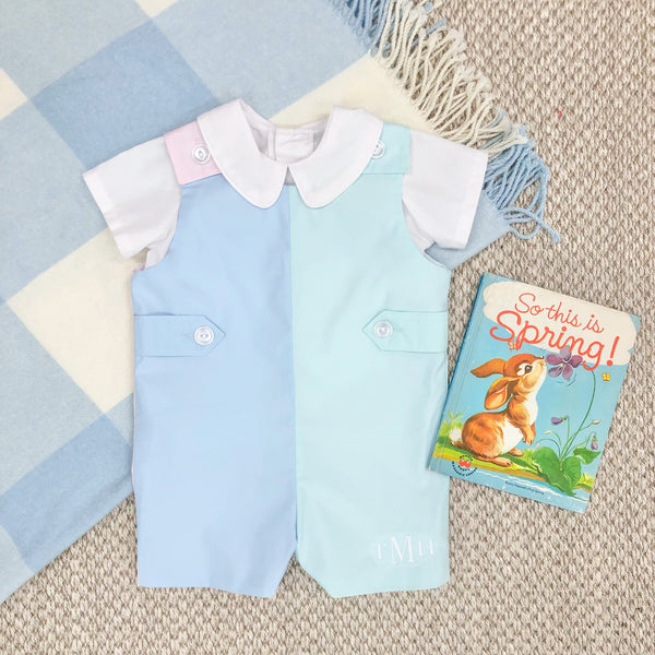 Peter Pan Collar Shirt & Onesie (Short Sleeve Woven) - Worth Avenue White