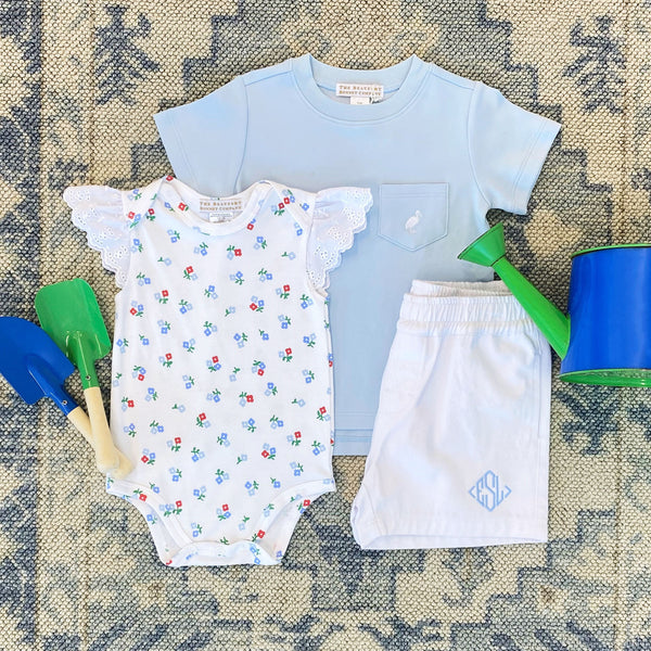 Monogram: Buckhead Blue, Keller Font