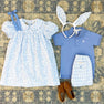 Prim & Proper Polo & Onesie - Park City Periwinkle with Worth Avenue White Stork