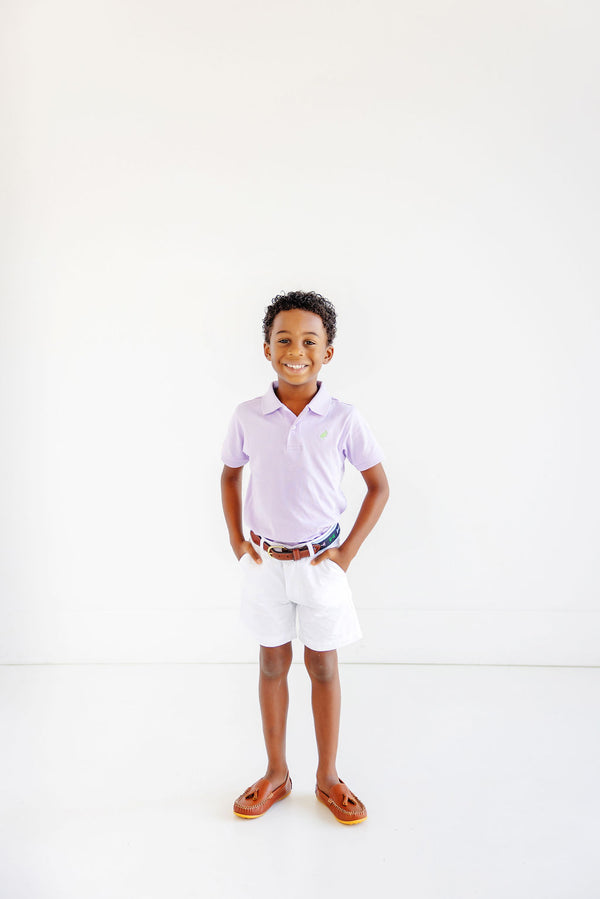 Charlie's Chinos - Worth Avenue White with Multicolor Stork