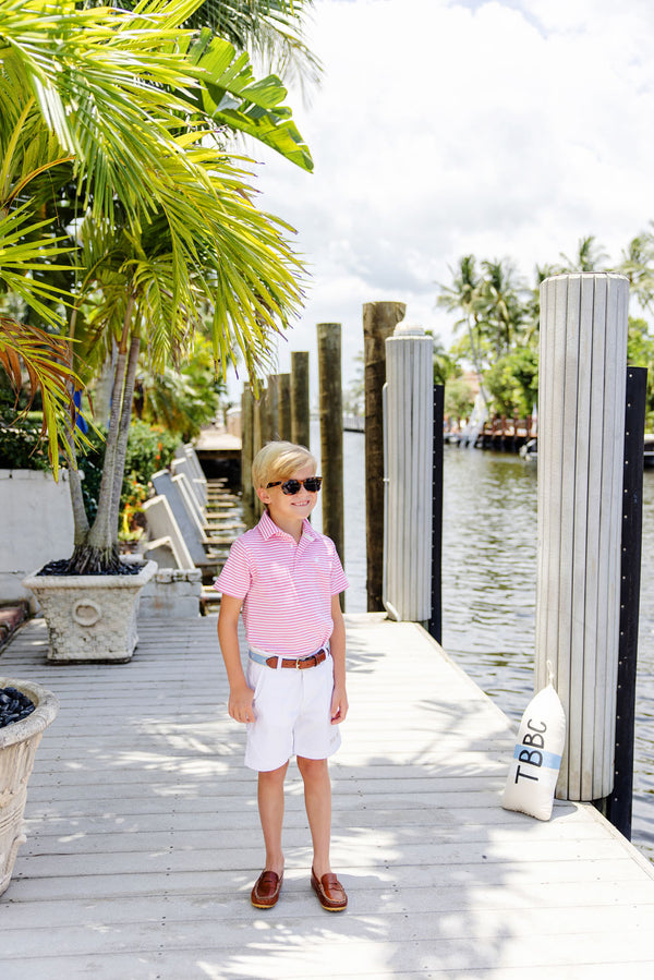 Charlie's Chinos - Worth Avenue White with Multicolor Stork