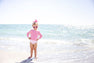 Winnie's Wave Spotter Swim Shirt - Hamptons Hot Pink with Worth Avenue White (UPF 35+)