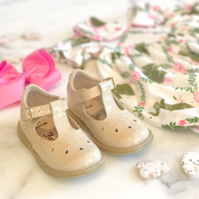 Footmates Harper Mary Jane - Newport Nude Patent