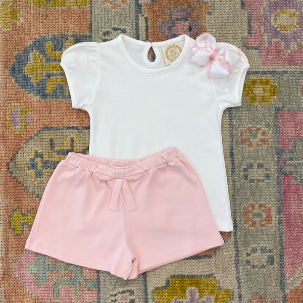 Shipley Shorts - Palm Beach Pink with Palm Beach Pink Bow & Stork