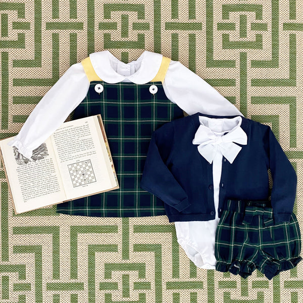 Beatrice Bow Blouse & Onesie - Worth Avenue White