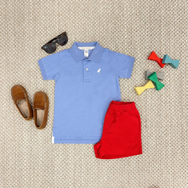 Sheffield Shorts - Richmond Red with Multicolor Stork