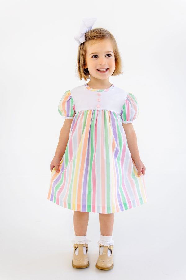 Short Sleeve Brigantine Dress - Southampton Stripe with Worth Avenue Stripe