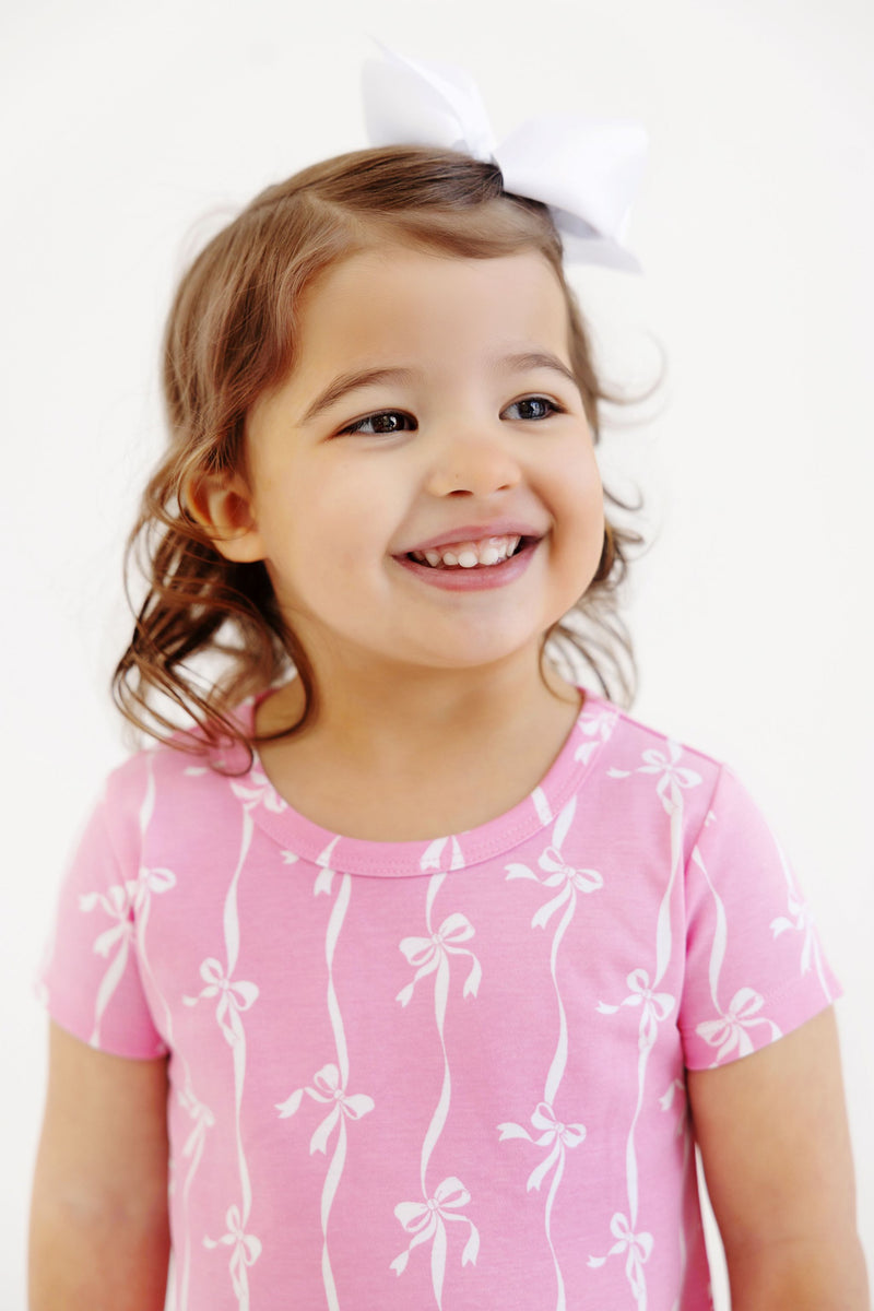 Polly Play Dress - Bell Court Bows (Hamptons Hot Pink)