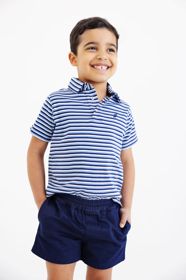 Sheffield Shorts - Nantucket Navy with Keeneland Khaki Stork
