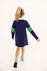 Rollin's Rugby Dress - Nantucket Navy with Hamptons Hot Pink & Kiawah Kelly Green