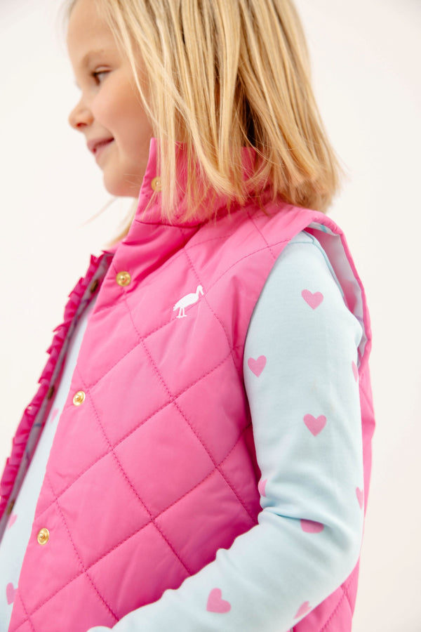 Vaughn Vest - Winter Park Pink with Have a Little Heart