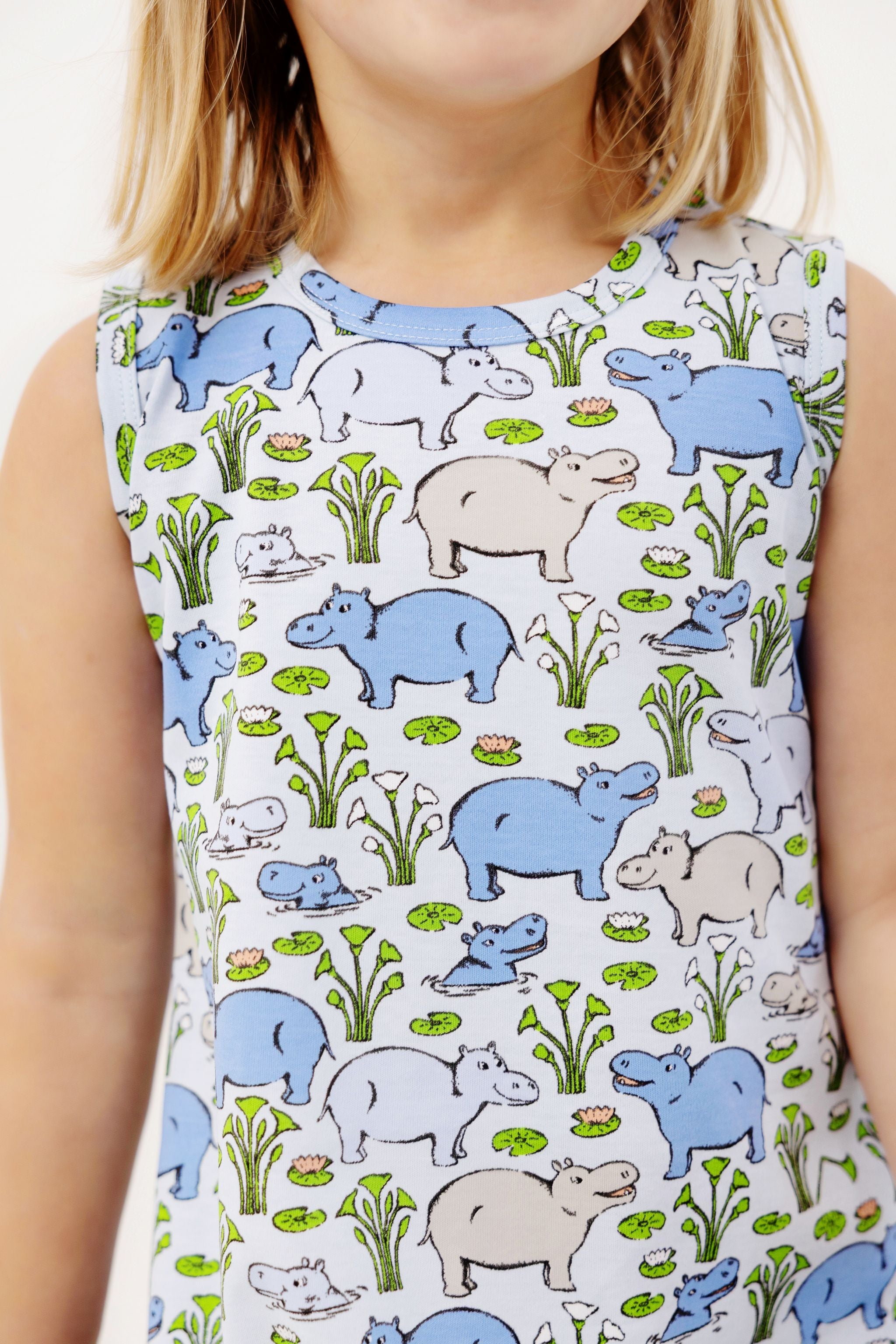 Sleeveless Polly Play Dress - Bal Harbour Hippo (Beale Stree