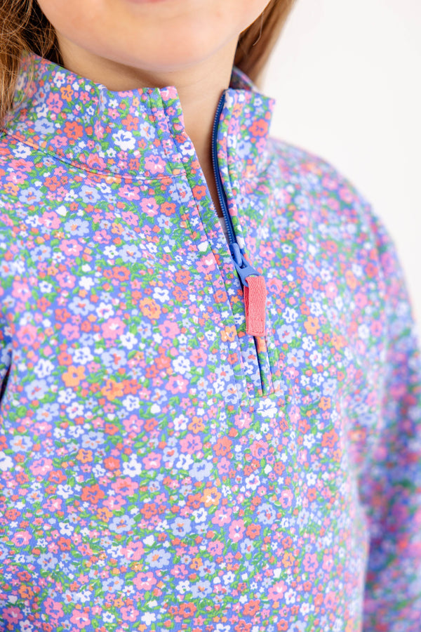 Canter Collar Half Zip - Mountain Brook Mini Floral (Parrot Cay Coral)