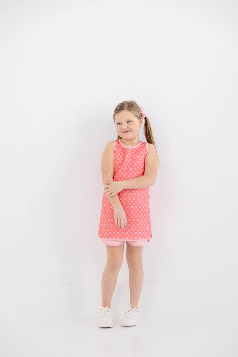 Prepletic™ Taffy Tennis Dress - Mill Street Manor Mini Floral with Sandpearl Pink