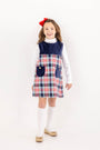 Jill Jumper - Nantucket Navy Velveteen with Covington Cottage Plaid