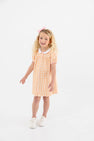 Tabitha's Teacher's Pet Dress - Seashore Sherbet Gingham with Worth Avenue White