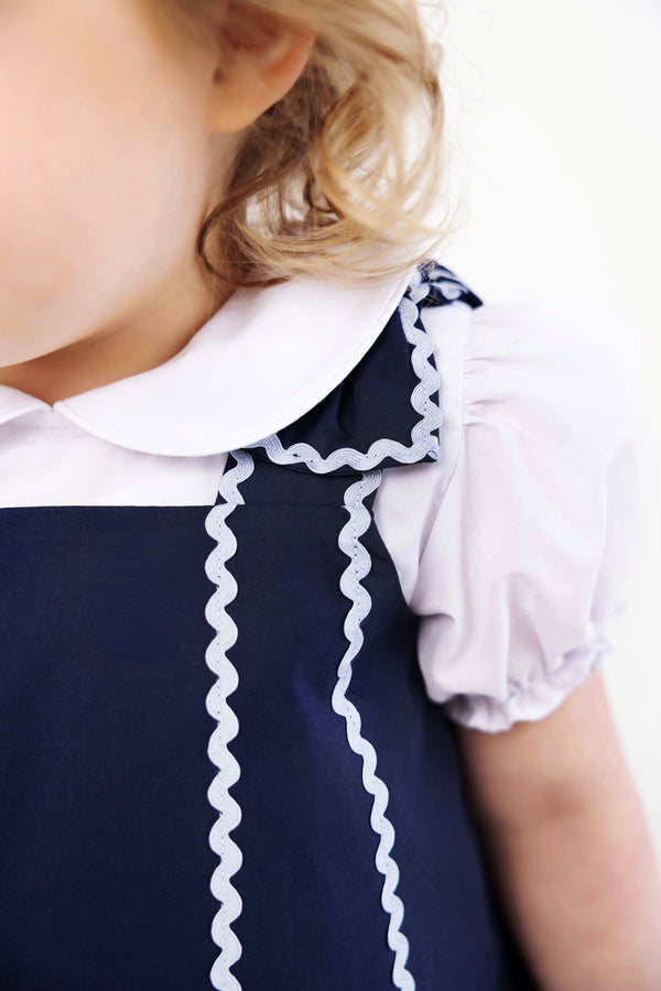 Donna Dress - Nantucket Navy with Beale Street Blue & Flowers