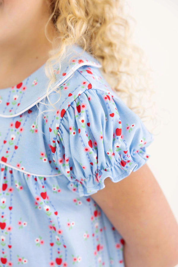 Holly Day Dress - First Day Flowers with Worth Avenue White