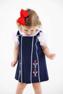 Maude's Peter Pan Collar Shirt & Onesie (Short Sleeve Woven) - Worth Avenue White