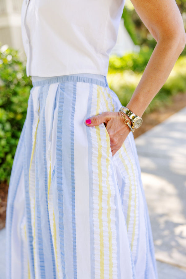 Mrs. Buckley Ball Skirt - Sobro Seersucker