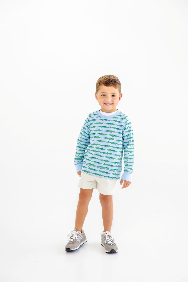 Cassidy Comfy Crewneck - See Ya Later Alligator with Beale Street Blue