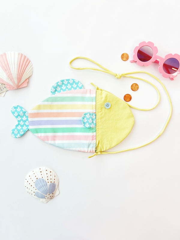 Save Your Pennies Purse - Southampton Stripe, Lake Worth Yellow & Dunmore Doo-Dad