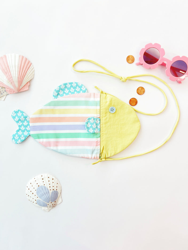 Save Your Pennies Purse - Southampton Stripe, Lake Worth Yellow & Dunmore Doo-Dad
