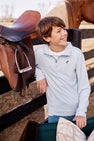 Prepletic™ Hayword Half Zip - Old Greenwich Green with Barnsley Blue Stork