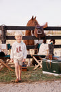 Sheffield Shorts - Keeneland Khaki with Keeneland Khaki Stork