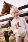 Isaac's Intarsia Sweater - Palmetto Pearl with Cowboy Boot