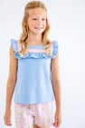 Darla Day Top - Sarasota Sky & Sandpearl Pink