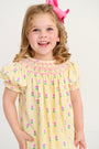 Sandy Smocked Dress - Fairway Floral with Winter Park Pink