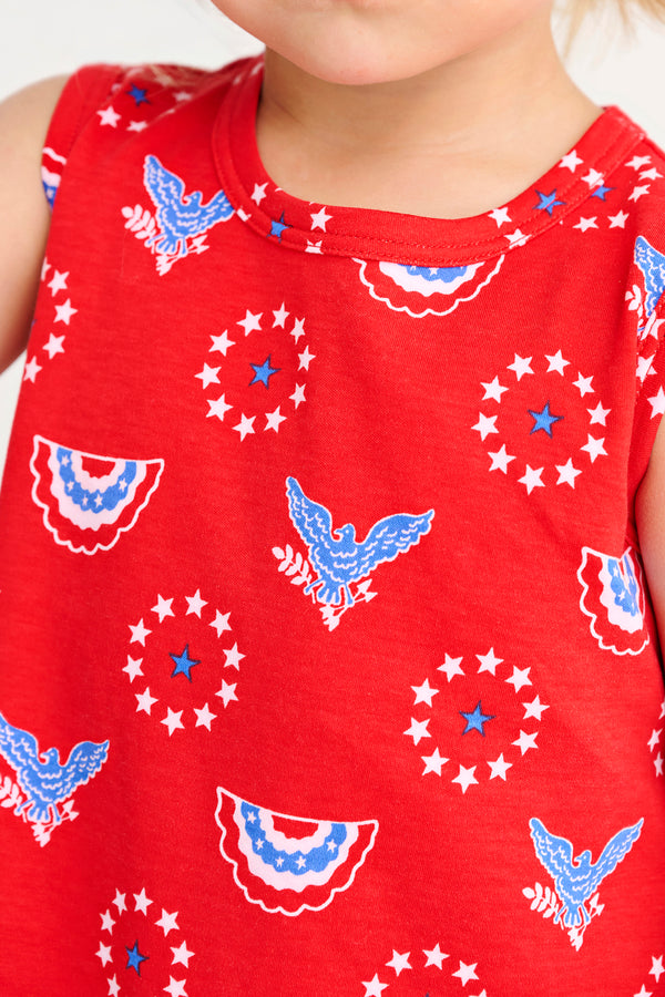 Sleeveless Polly Play Dress - Star Spangled Swag