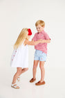 Sleeveless Tabitha's Teachers Pet Dress - Worth Avenue White with Sailboats