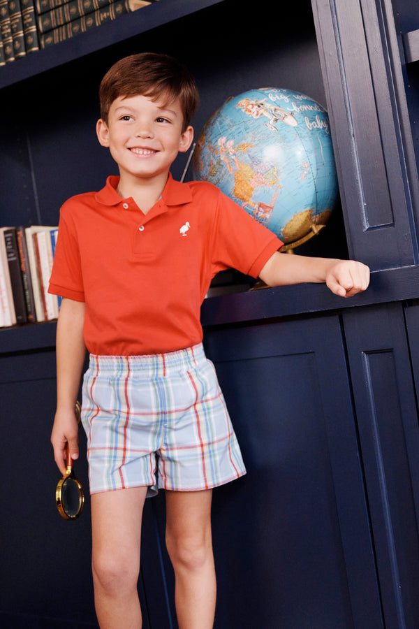 Prim & Proper Polo & Onesie - Richmond Red with Worth Avenue White Stork
