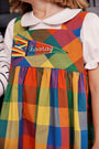 Demi Dress - Ashland Park Plaid with Pennant Applique