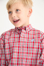 Dean's List Dress Shirt - Woodspoint Plaid with Barrington Blue Stork