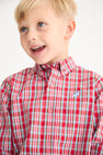 Dean's List Dress Shirt - Woodspoint Plaid with Barrington Blue Stork