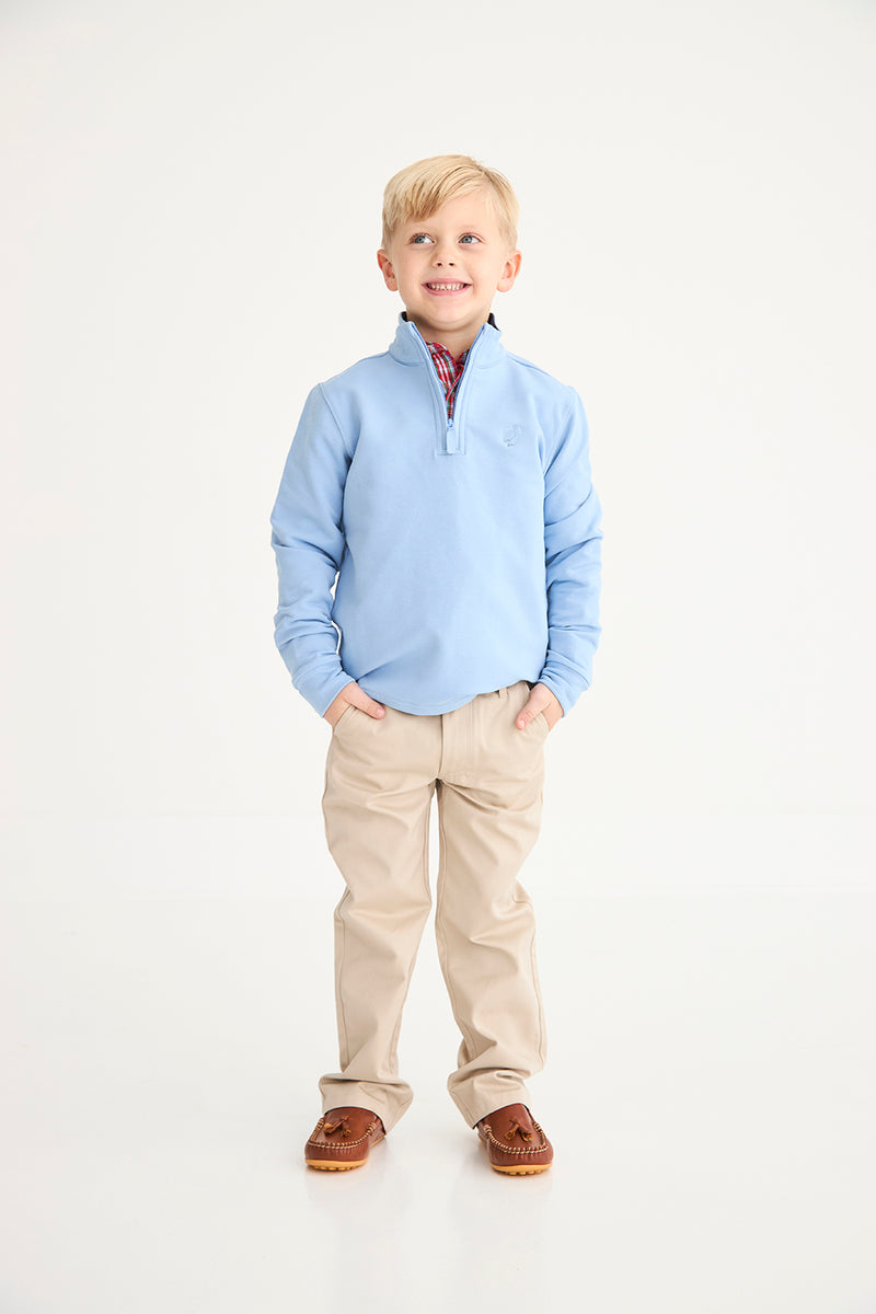 Prep School Pants - Keeneland Khaki with Nantucket Navy Stork