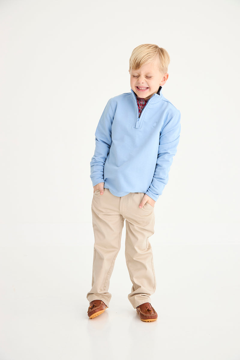 Prep School Pants - Keeneland Khaki with Nantucket Navy Stork