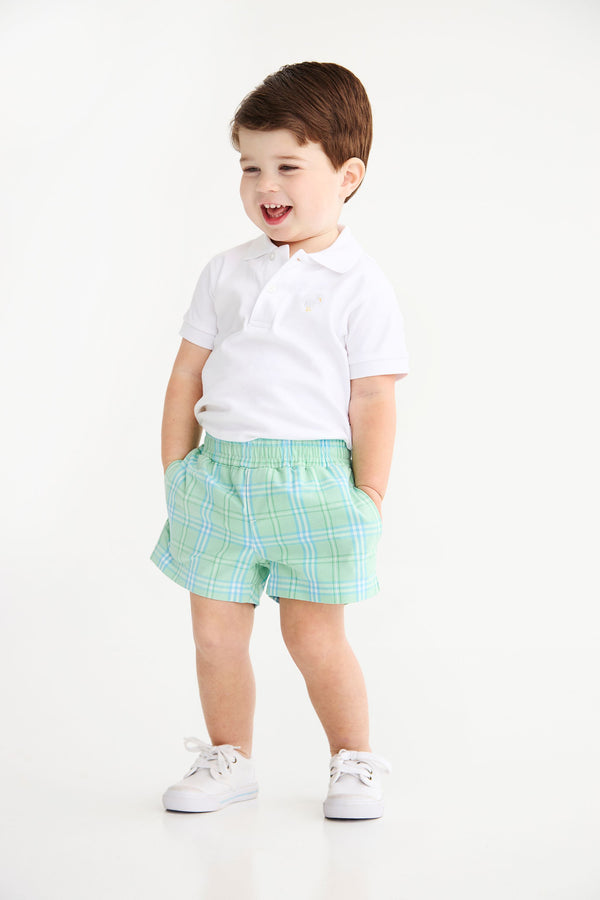 Prim & Proper Polo (2-Pack) - Worth Avenue White with Multicolor Stork