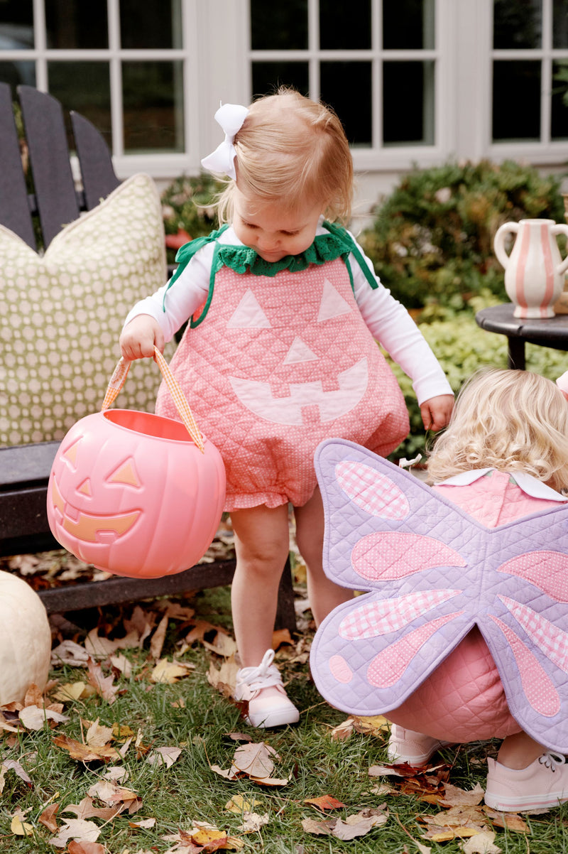 Happy Halloween Pink Pumpkin Costume (Toddler) - Hamptons Hot Pink Micro Dot with Palm Beach Pink & Kiawah Kelly Green