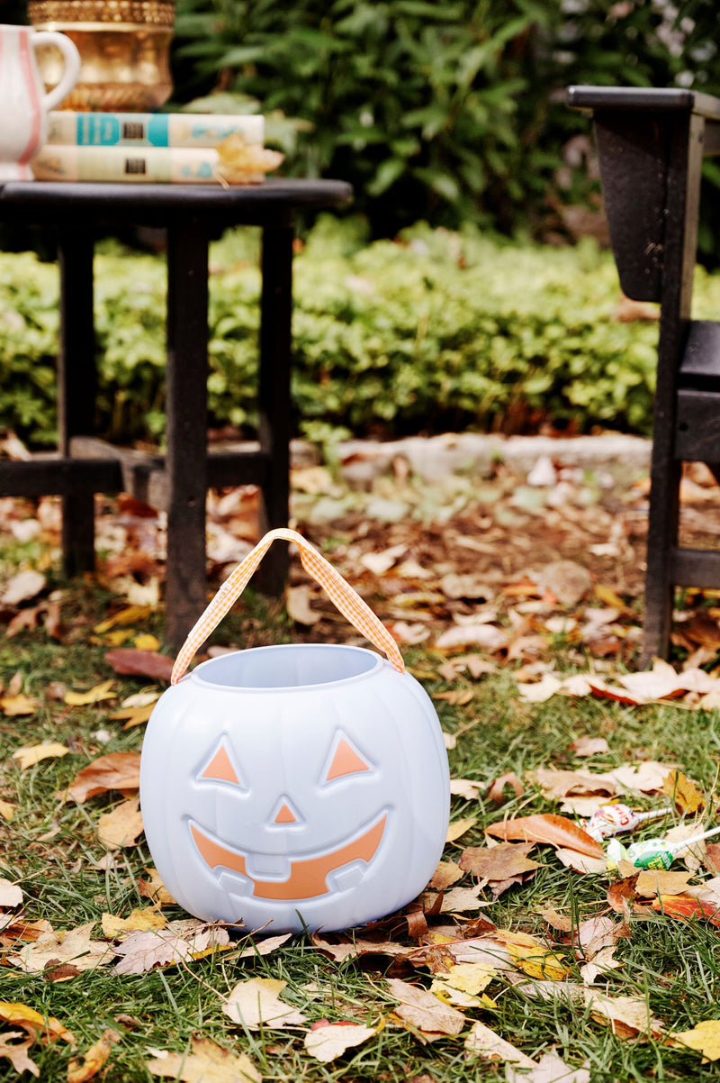 Sir Proper's Pumpkin Pail - Beale Street Blue with Seashore Sherbet Gingham