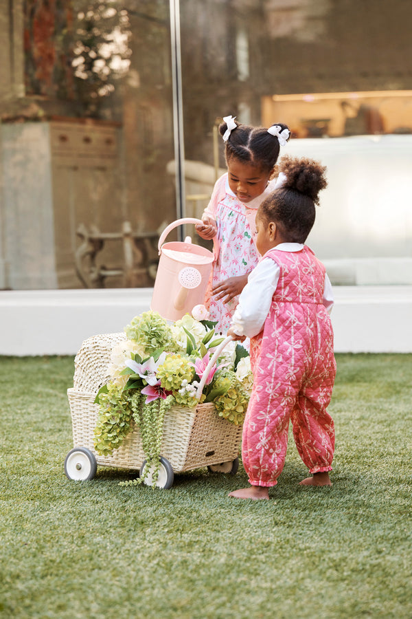 Sleeveless Rebecca Romper (Quilted) - Braselton Bows (Romany Rose)