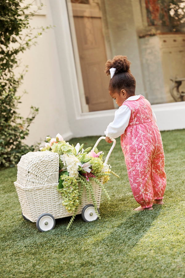 Sleeveless Rebecca Romper (Quilted) - Braselton Bows (Romany Rose)